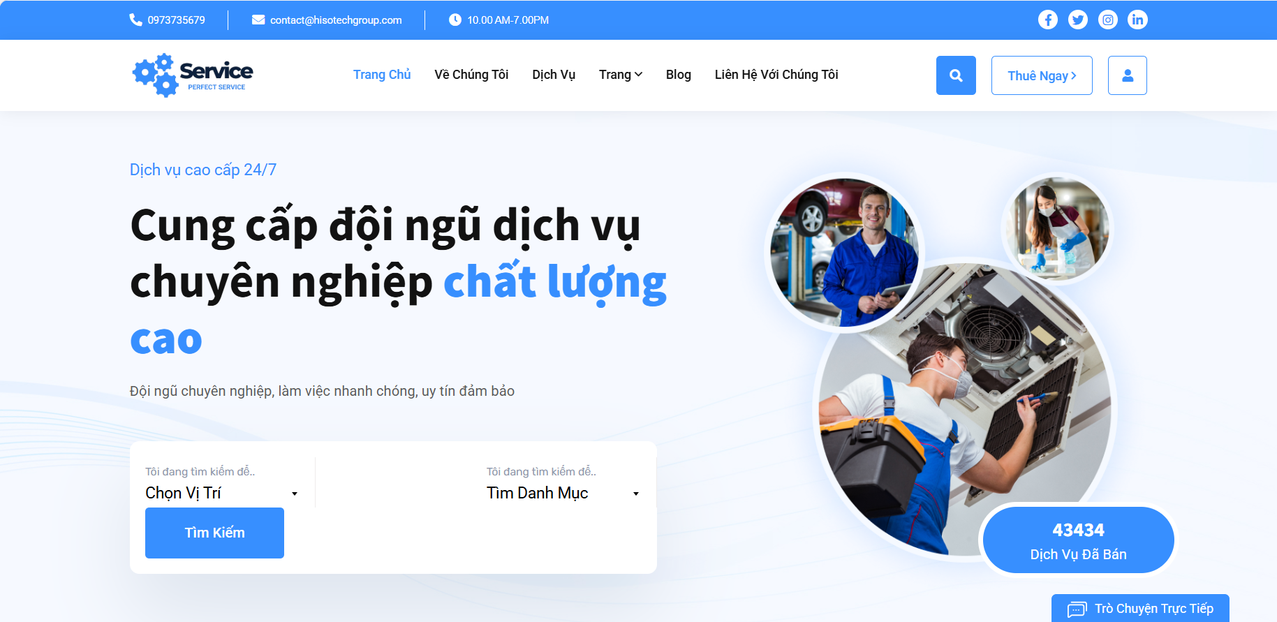 Service | Website cho thuê dịch vụ dọn nhà preview