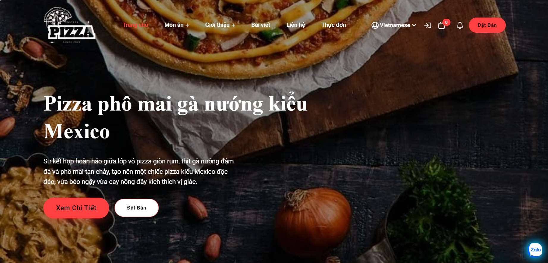 Pizza | Hệ thống đặt món và quản lý nhà hàng pizza preview